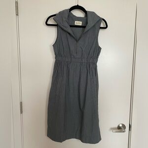Nili Lotan Gray Plaid Hooded Dress w/ Pockets- Small